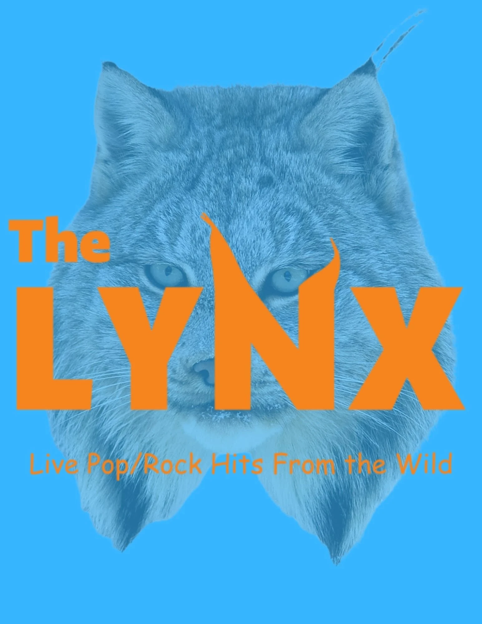 The Lynx logo over a lynx's face: Live Pop/Rock Hits From the Wild